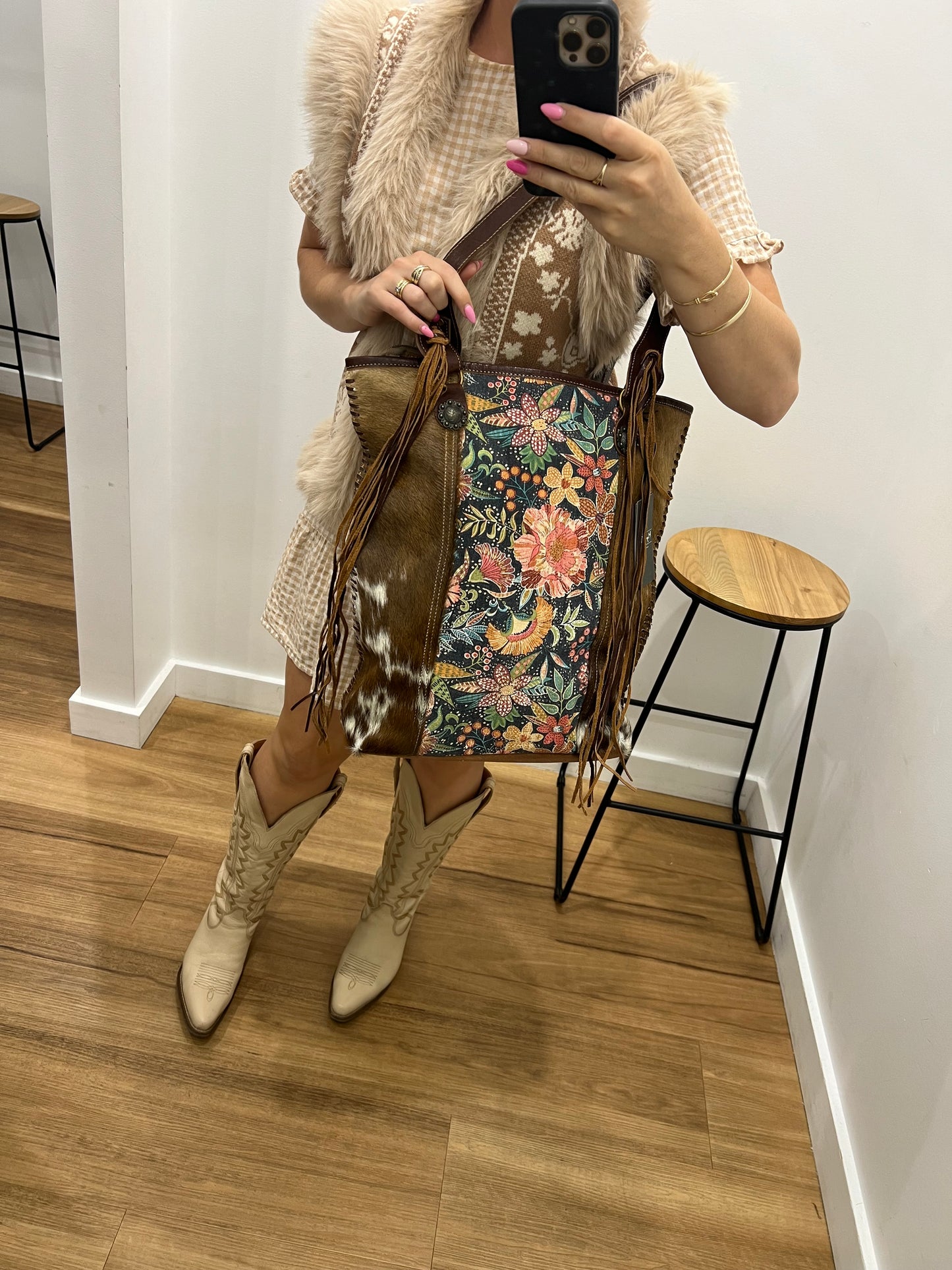 Duende Canvas Hairon Bag