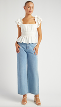 Load image into Gallery viewer, Narlendah Layered Ruffle Top - White