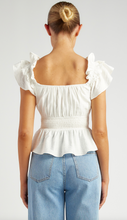 Load image into Gallery viewer, Narlendah Layered Ruffle Top - White
