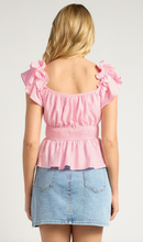 Load image into Gallery viewer, Narlendah Layered Ruffle Top - Pink