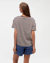 Load image into Gallery viewer, Easy Tuck Tee - Choc Stripe
