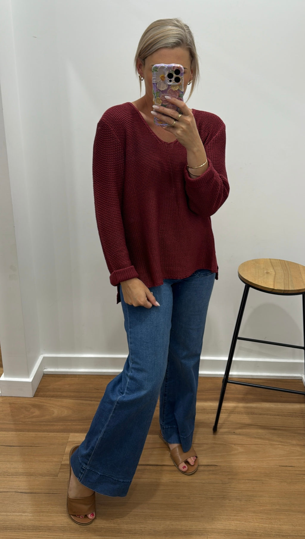 Marley knit - Dark Rose