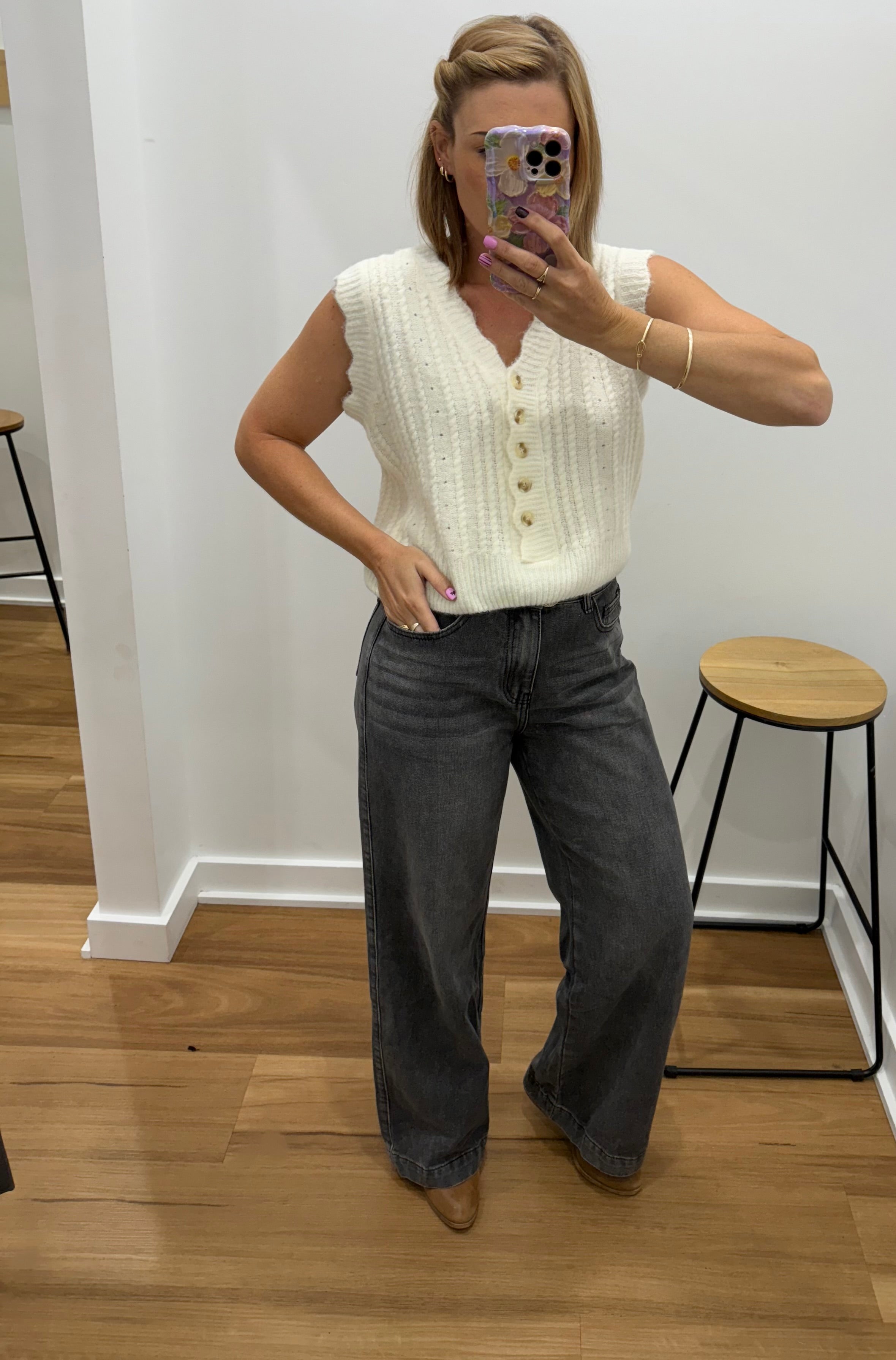 Marian Knit - White