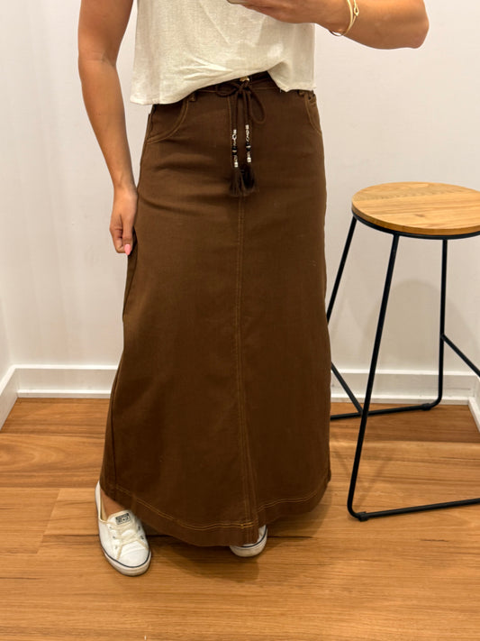 Zarah Maxi Skirt - choc