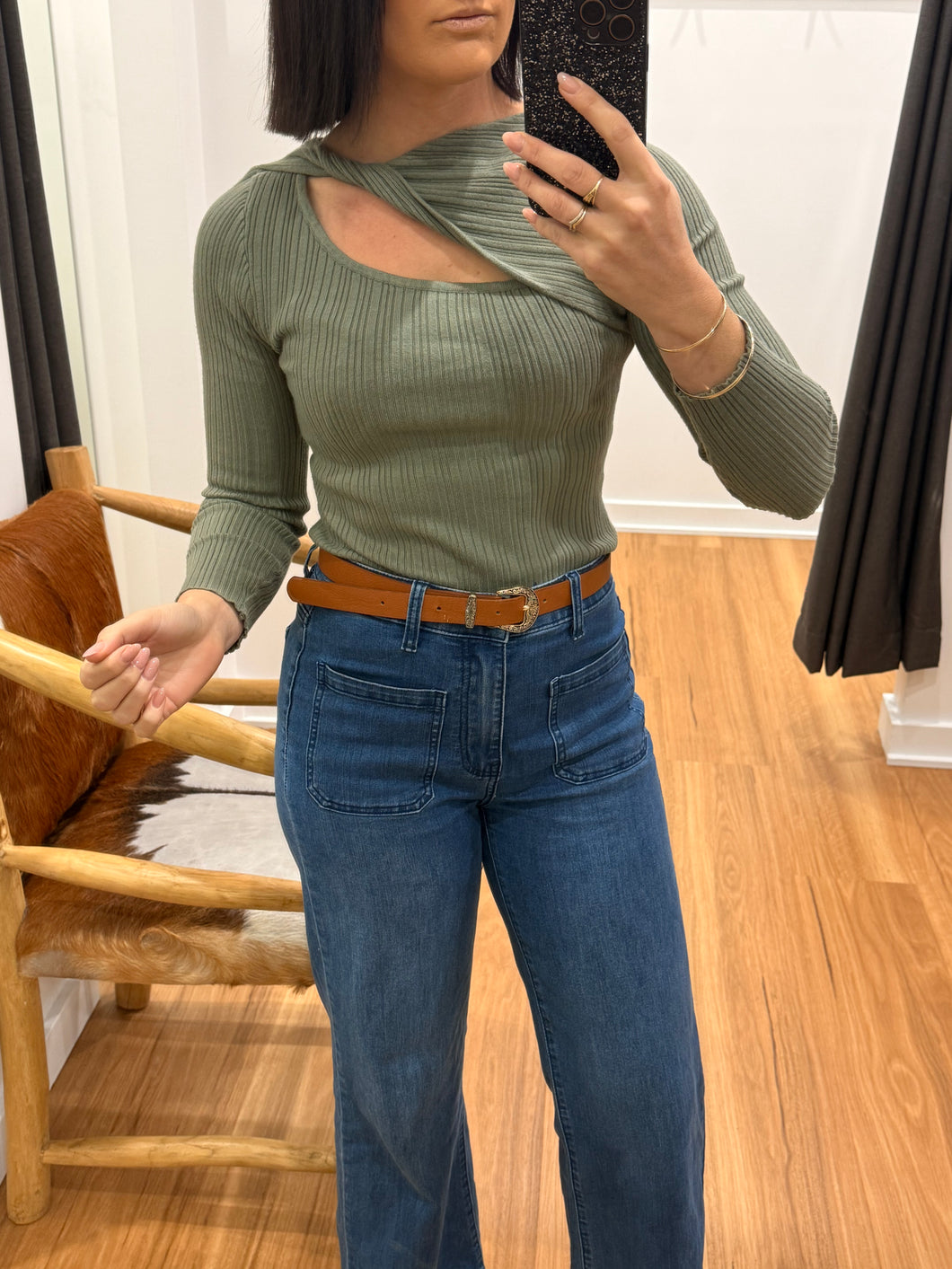 Twisted Rib Knit - Khaki