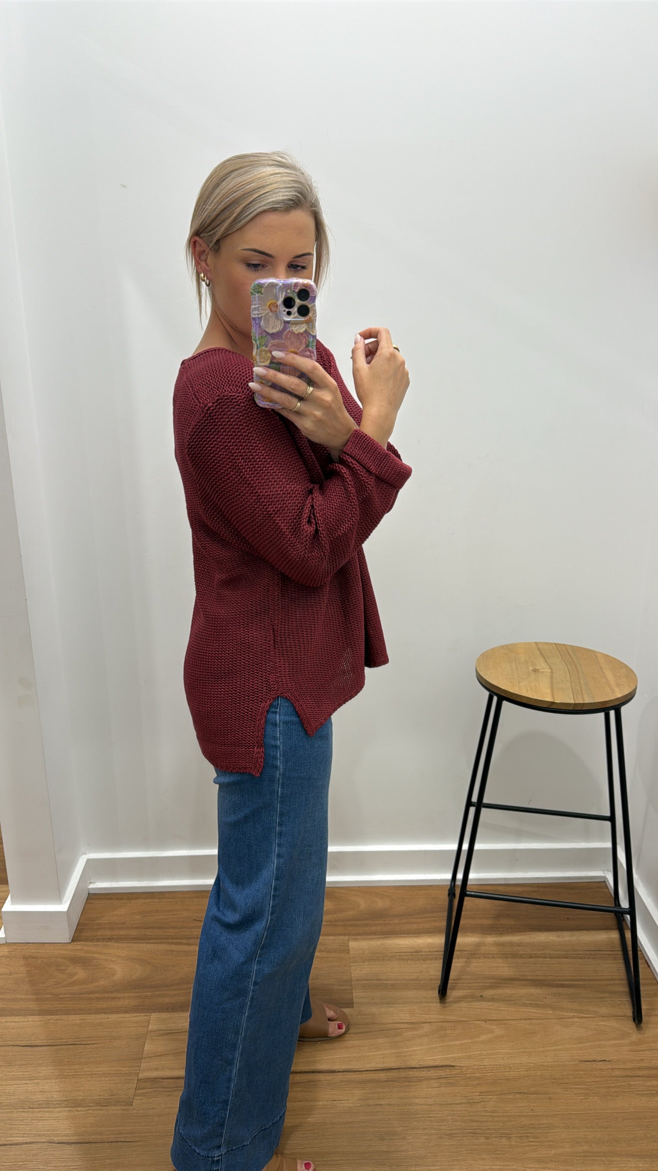 Marley knit - Dark Rose