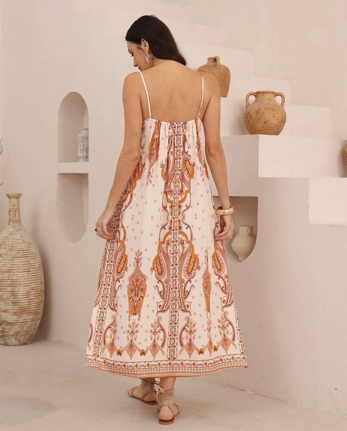 Bohemian Sands Strap Maxi Dress