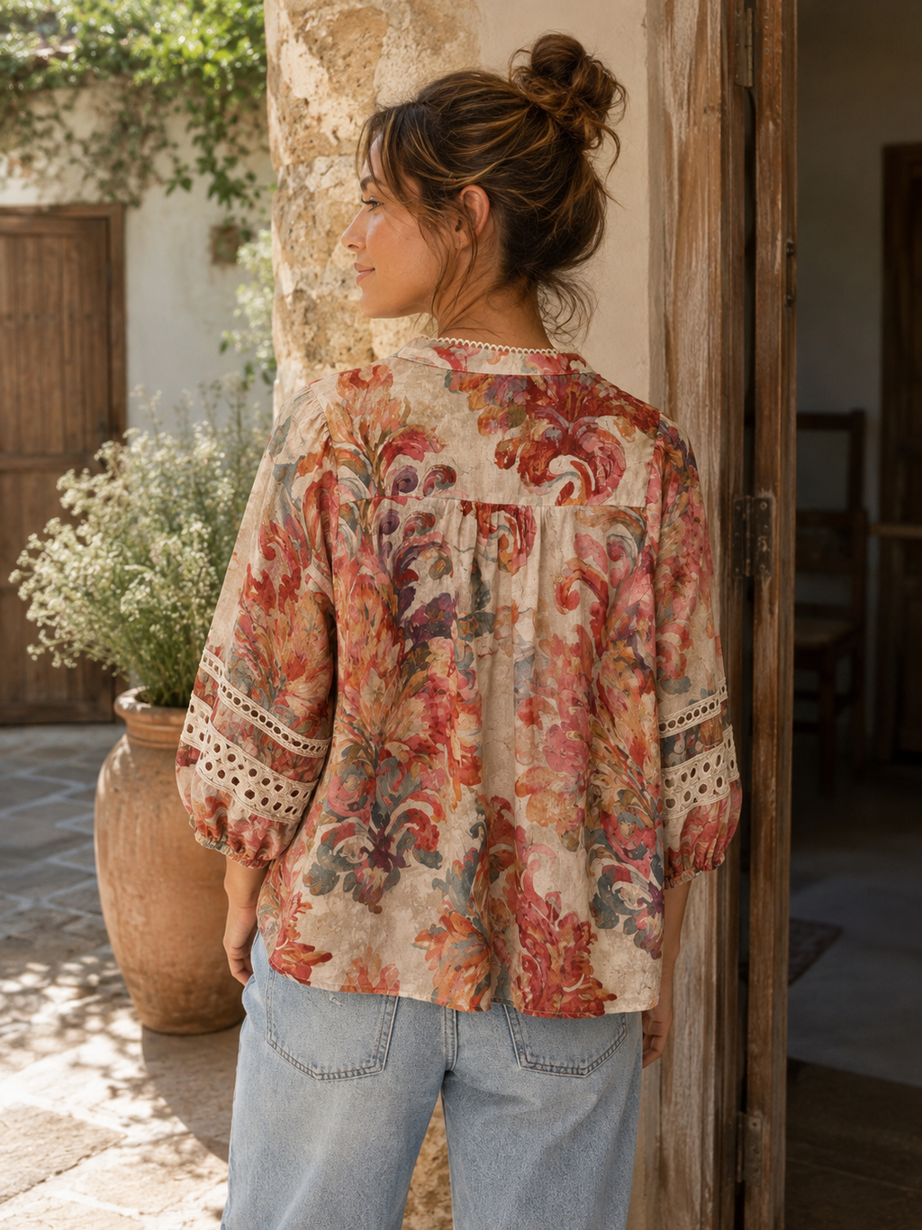 Watercolour Garden Top