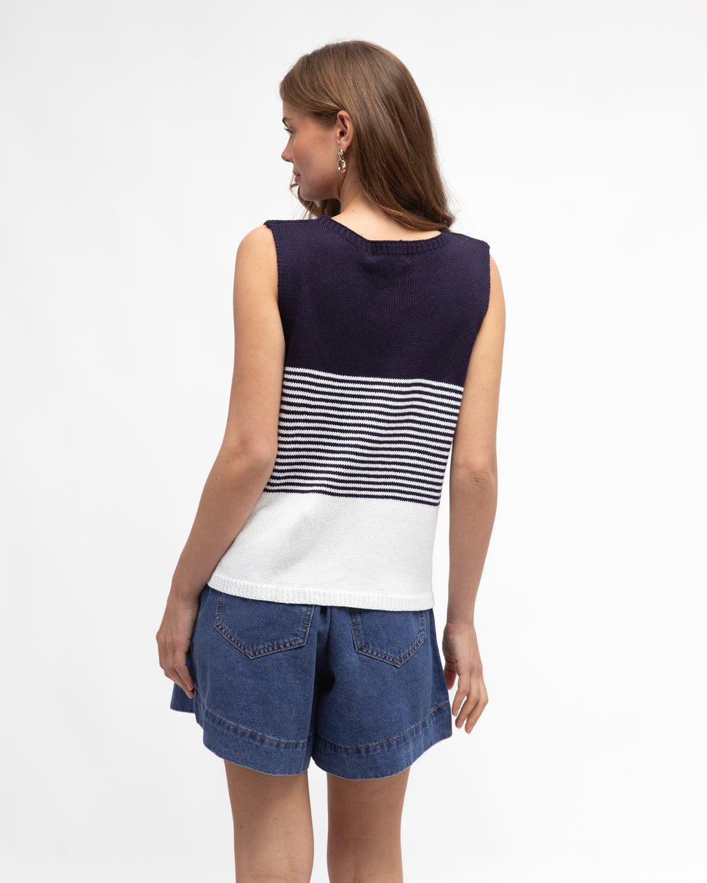 Coastal Knit Tank - Navy