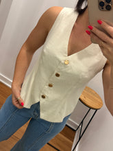 Load image into Gallery viewer, Harlen Linen Vest - Natural
