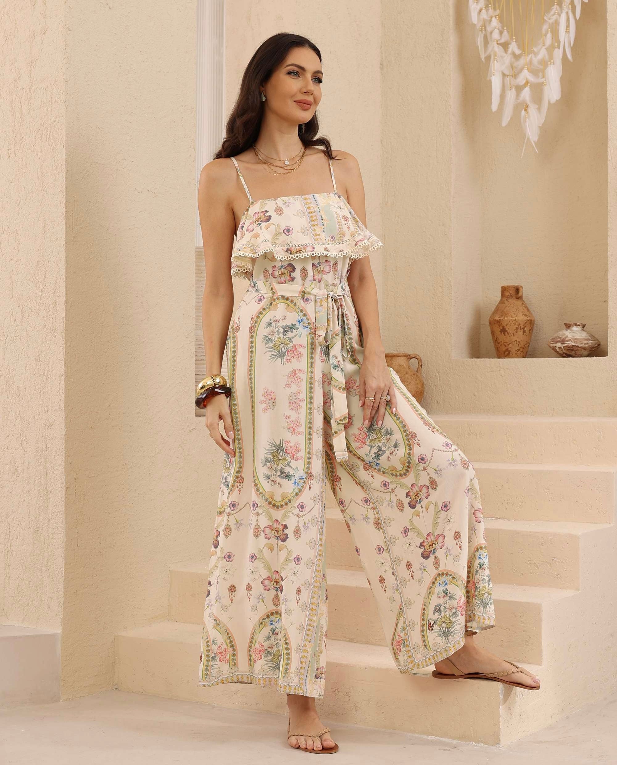 Spring Flower Jumpersuit