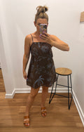 Lush Dress - Choc/Blue " By Frankie"