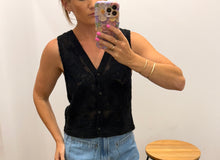 Load image into Gallery viewer, Elizah Crochet  Vest - Black
