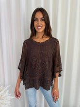 Load image into Gallery viewer, Millie lace top - Choc
