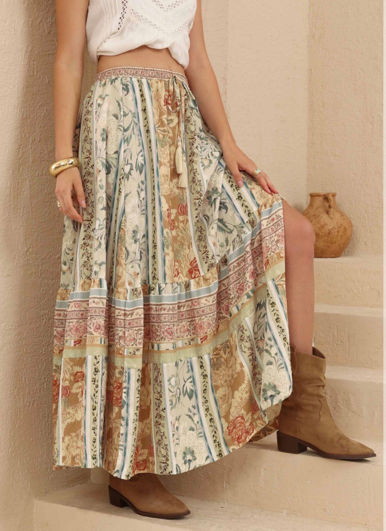 Sage River Maxi Skirt