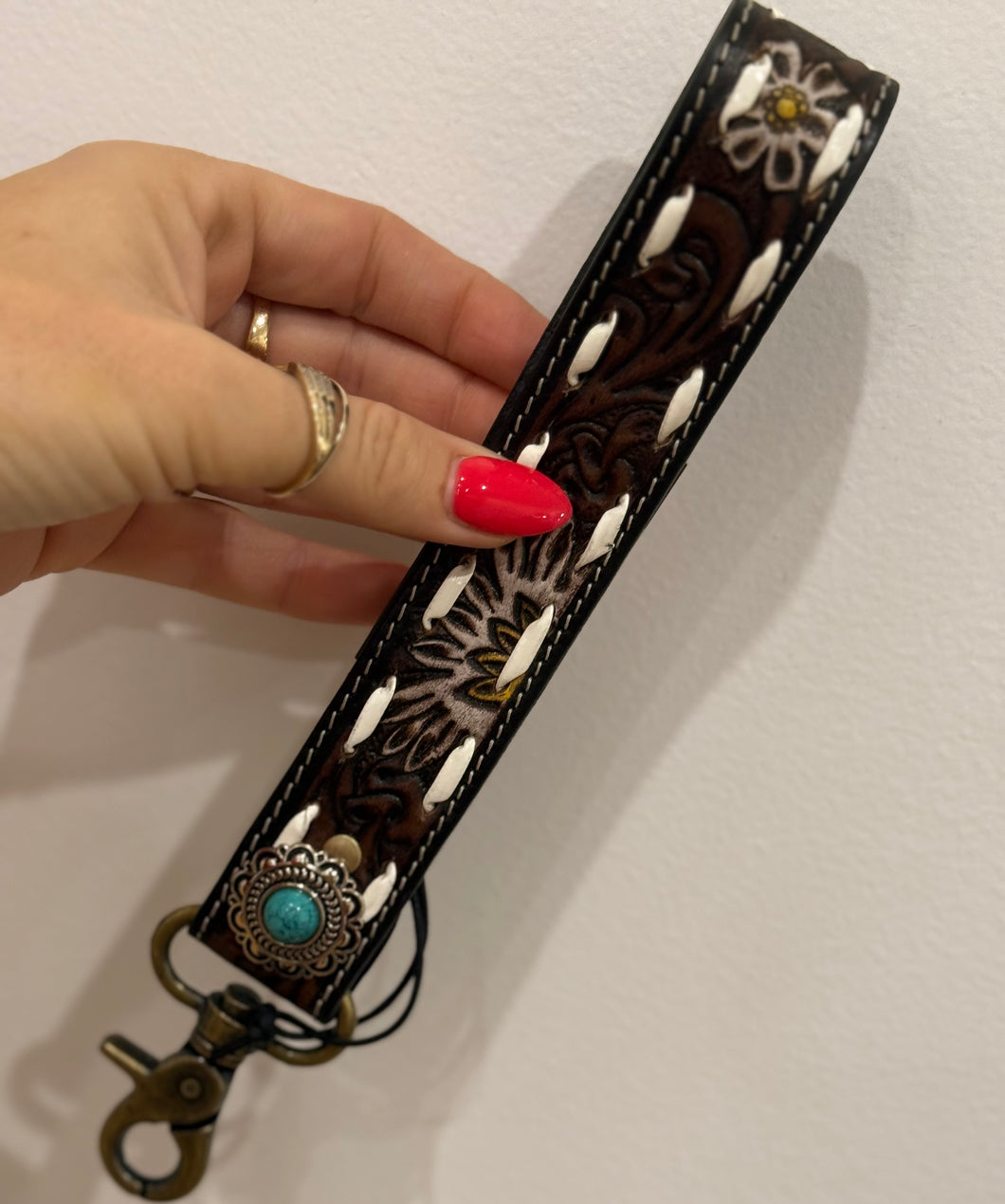 Eagle Range Hand-Tooled Key Fob