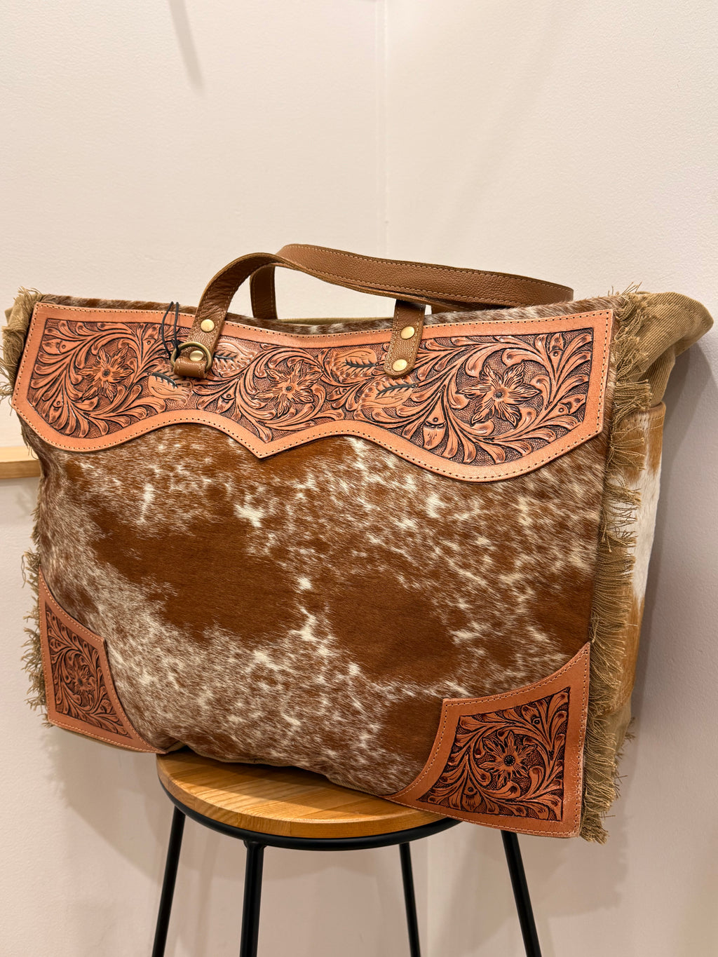 Cartwright Weekender - Tan/White