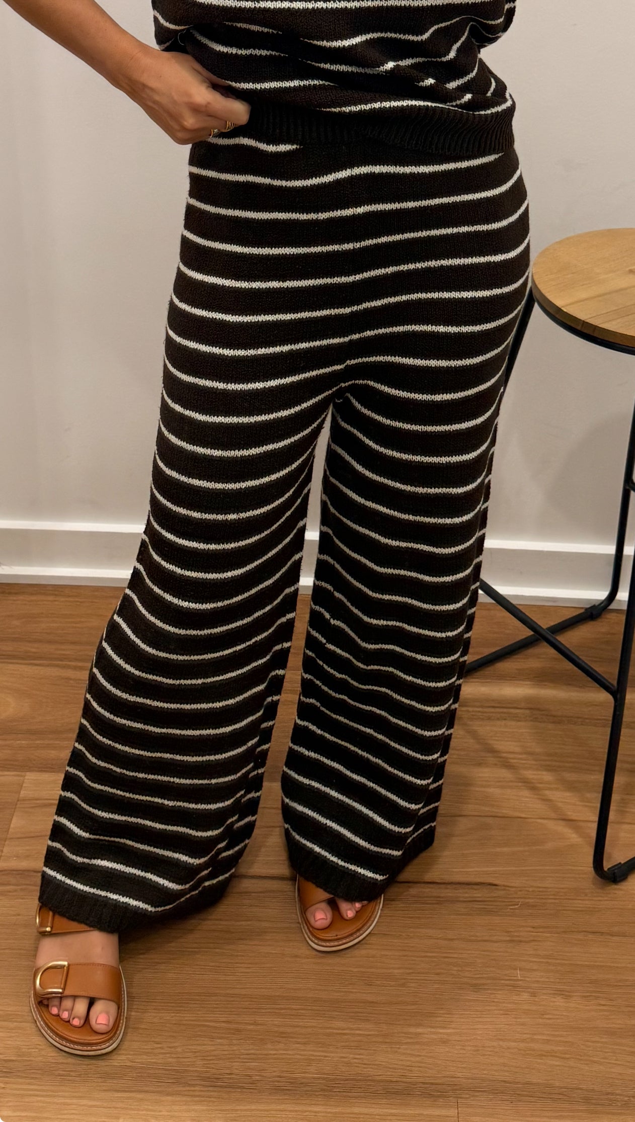 Xane Pant - Choc/white