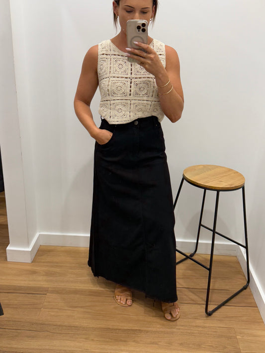 Eastwood Maxi Skirt - Black
