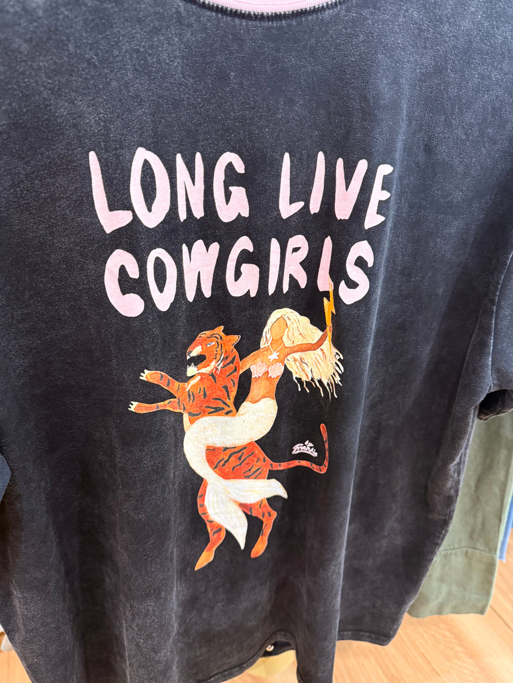"By Frankie" Long Live Cowgirls Tee - Black
