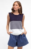 Coastal Knit Tank - Navy