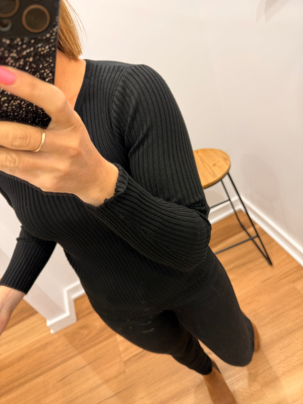 Basic Rib Knit - Black