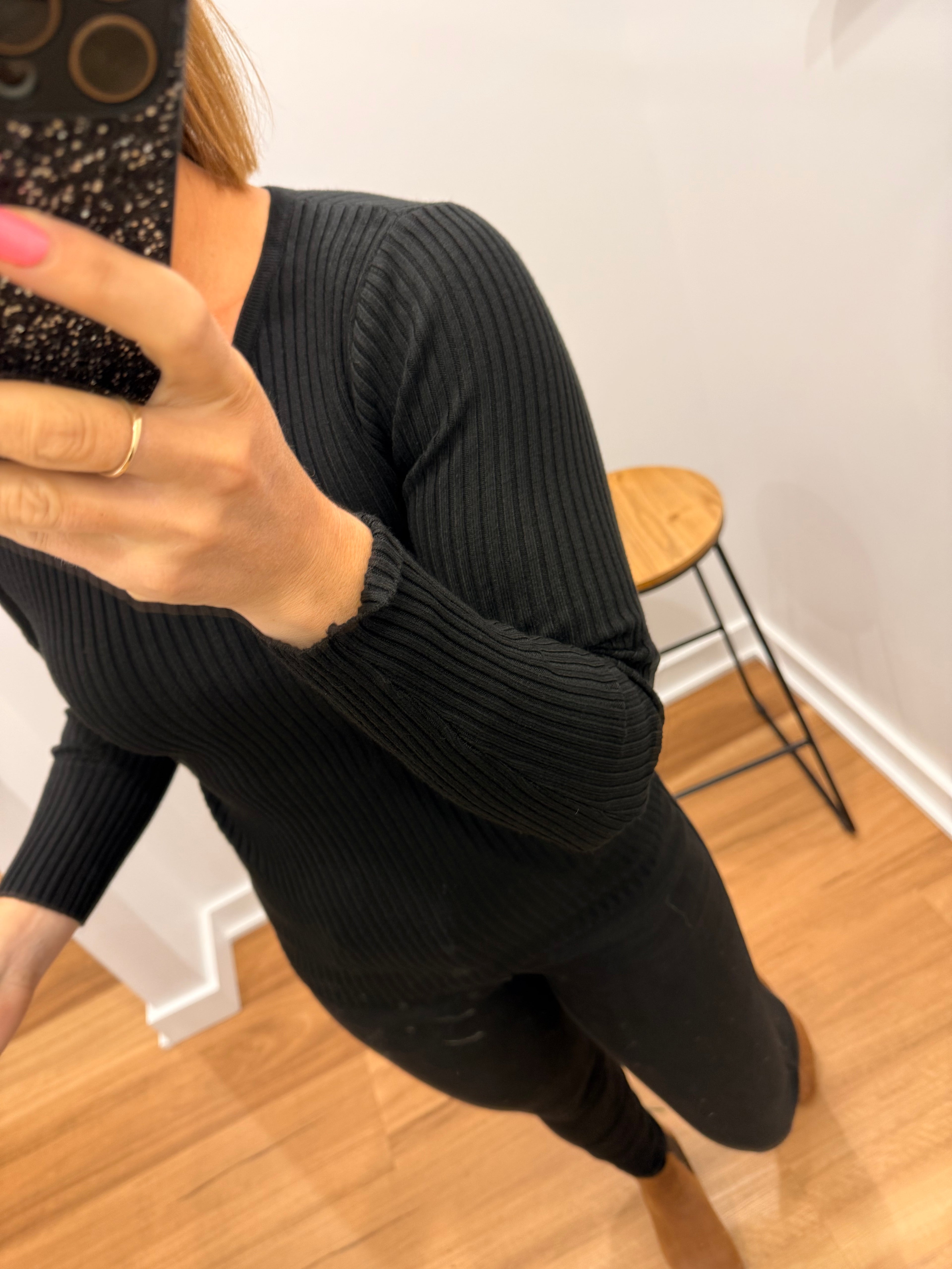 Basic Rib Knit - Black