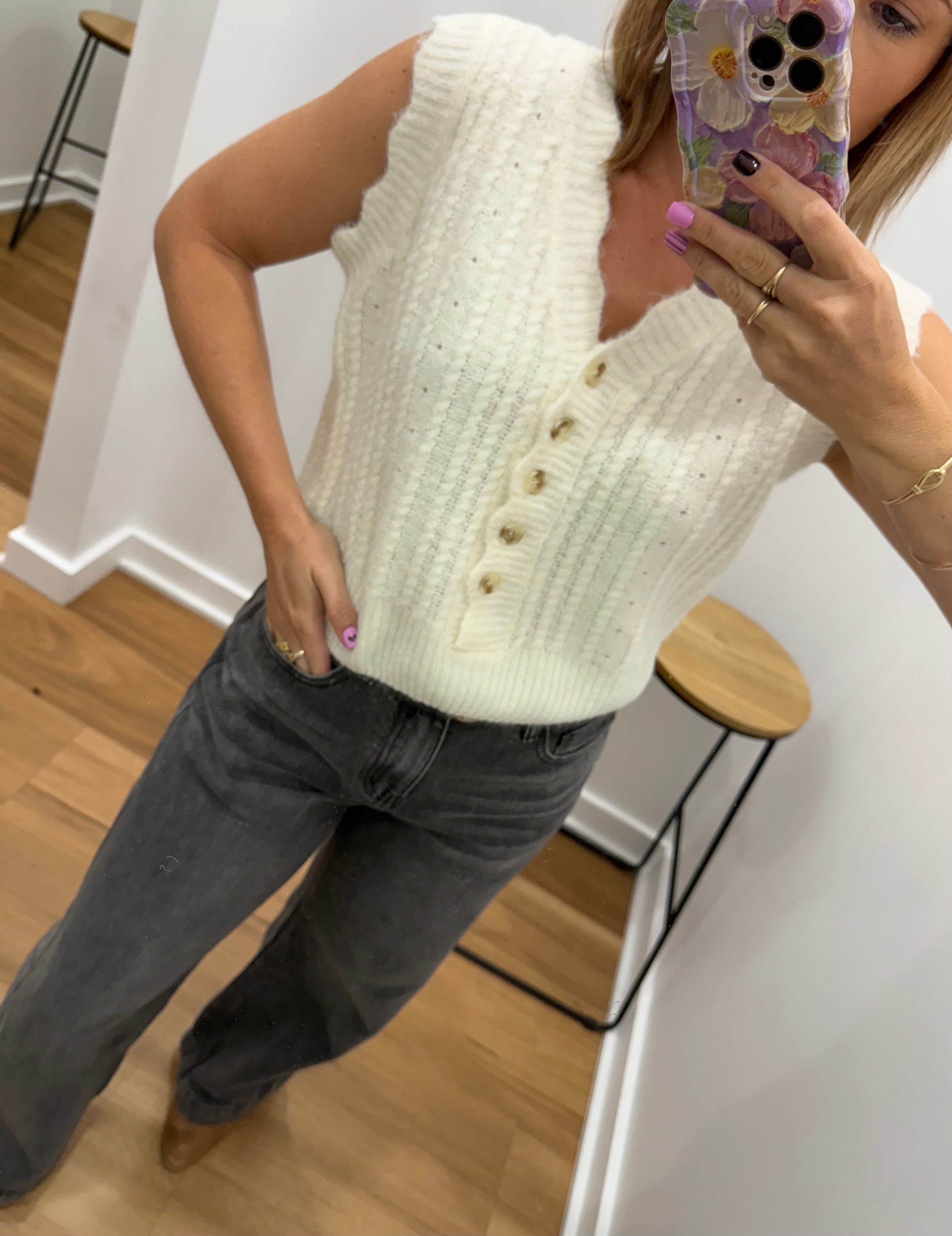 Marian Knit - White