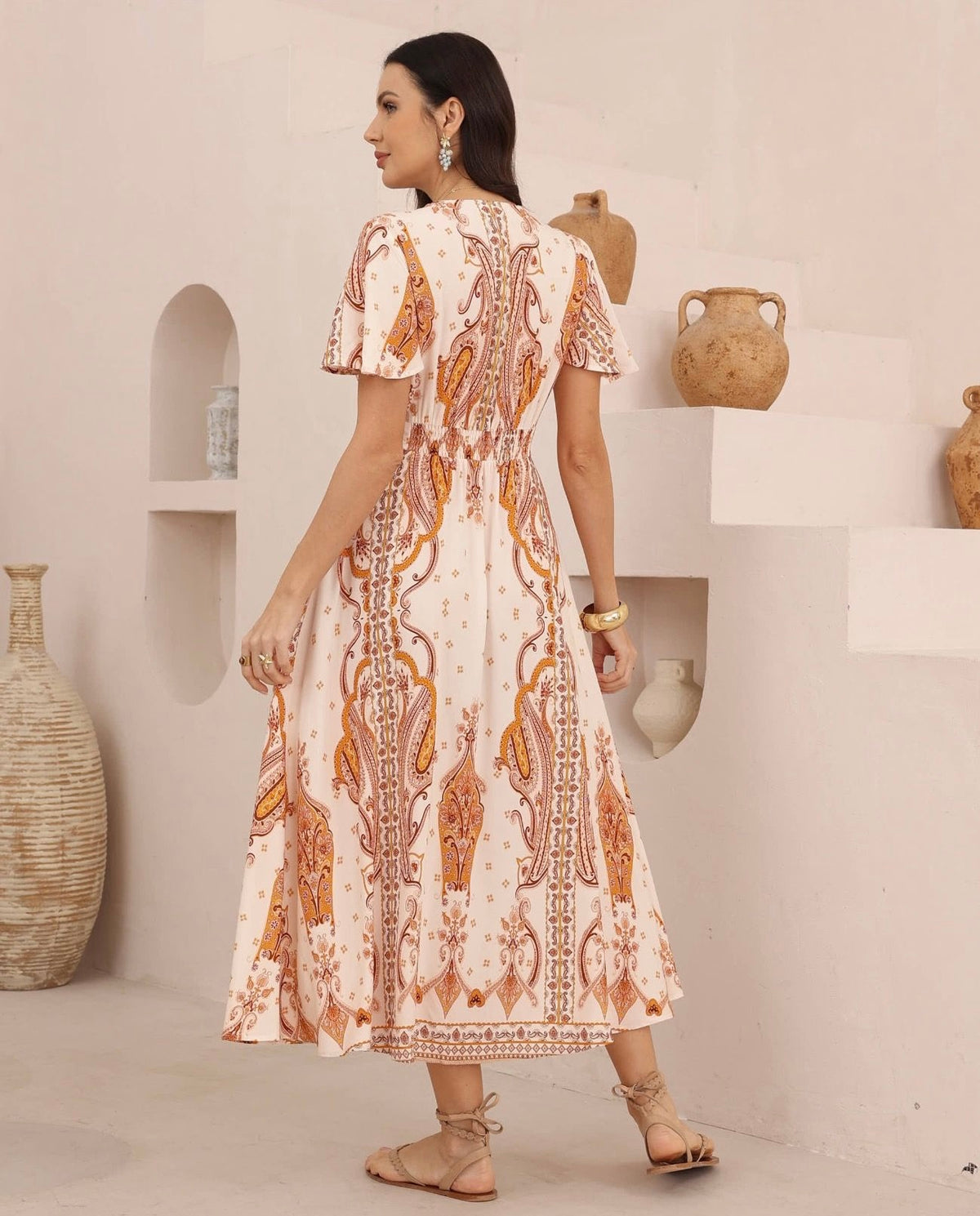 Bohemian Sands Sleeve Maxi Dress