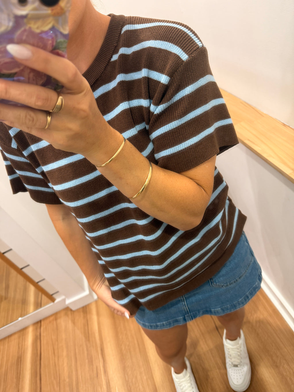 Tasman Top - Choc/Blue