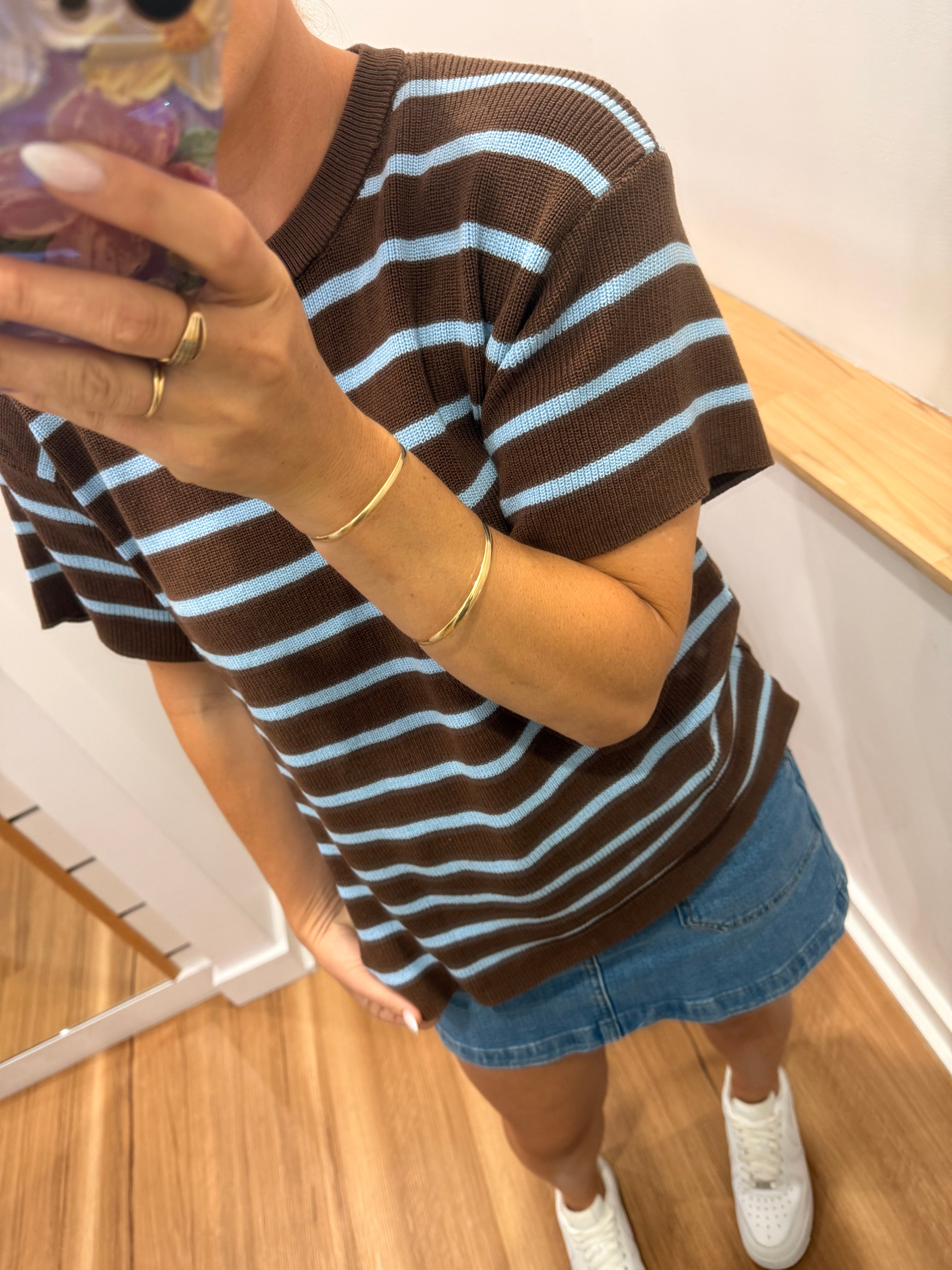 Tasman Top - Choc/Blue