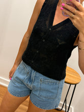 Load image into Gallery viewer, Elizah Crochet  Vest - Black
