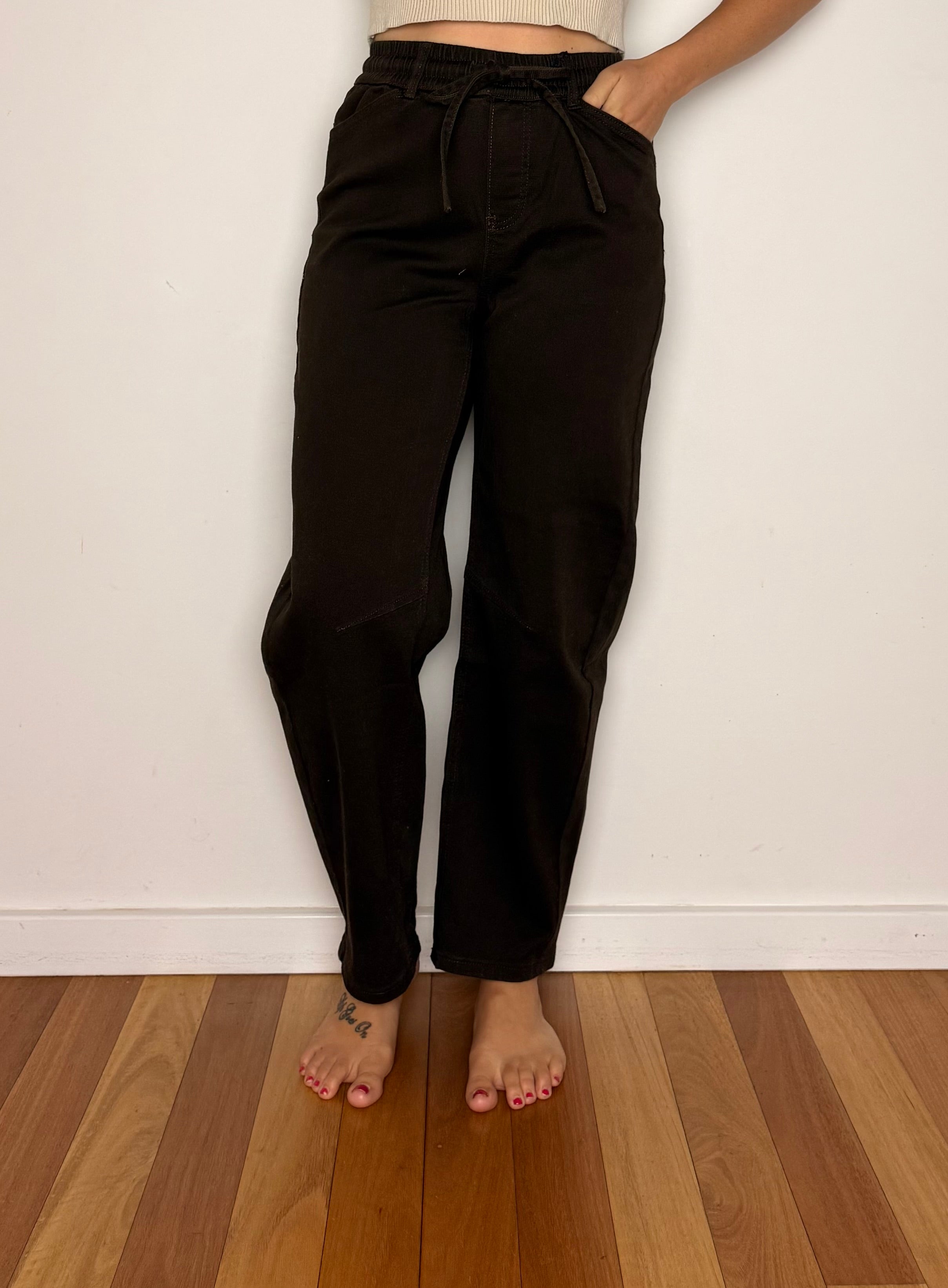 Sanderland barrel Jean - Choc