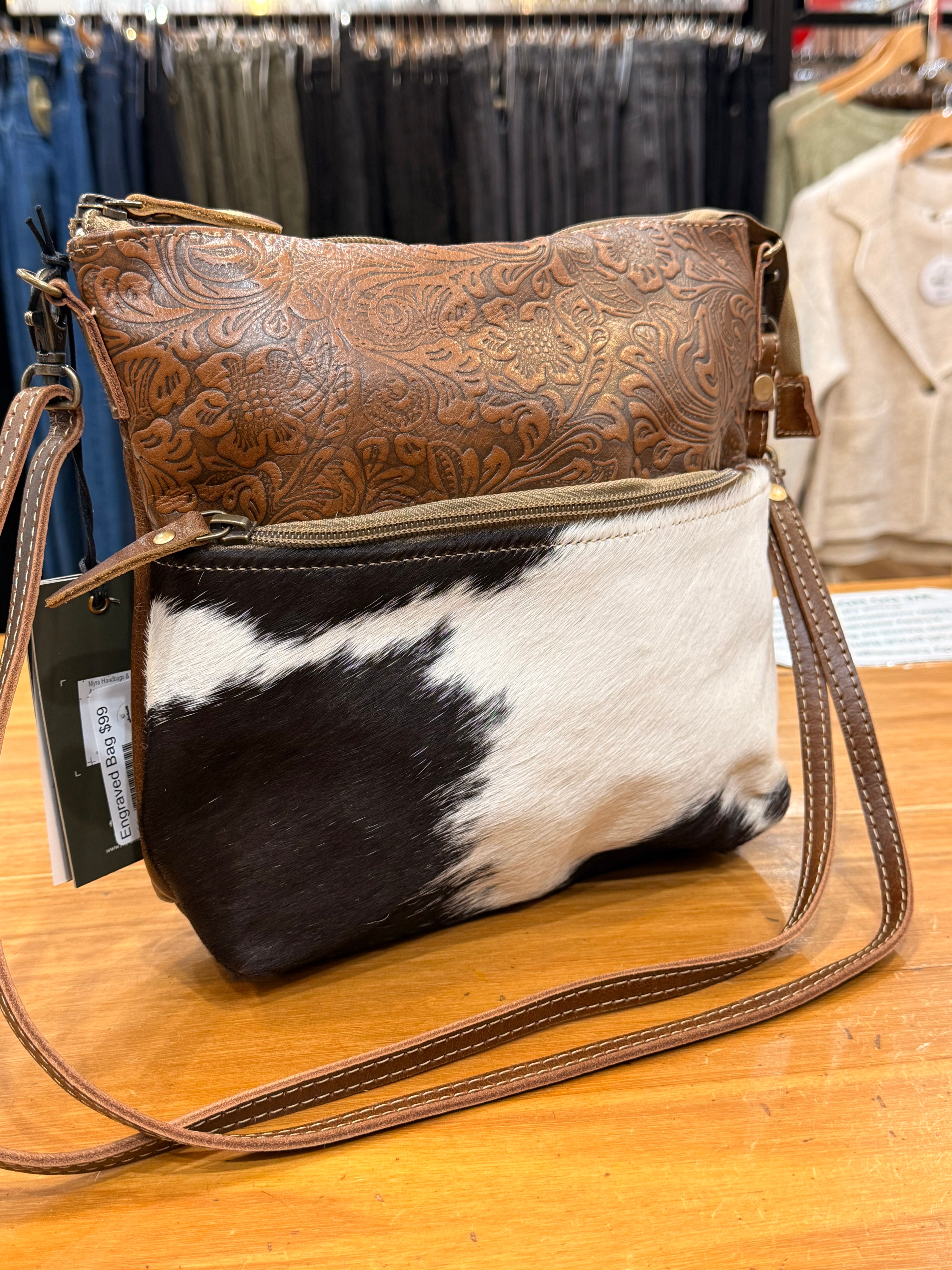 Engraved Crossbody Bag