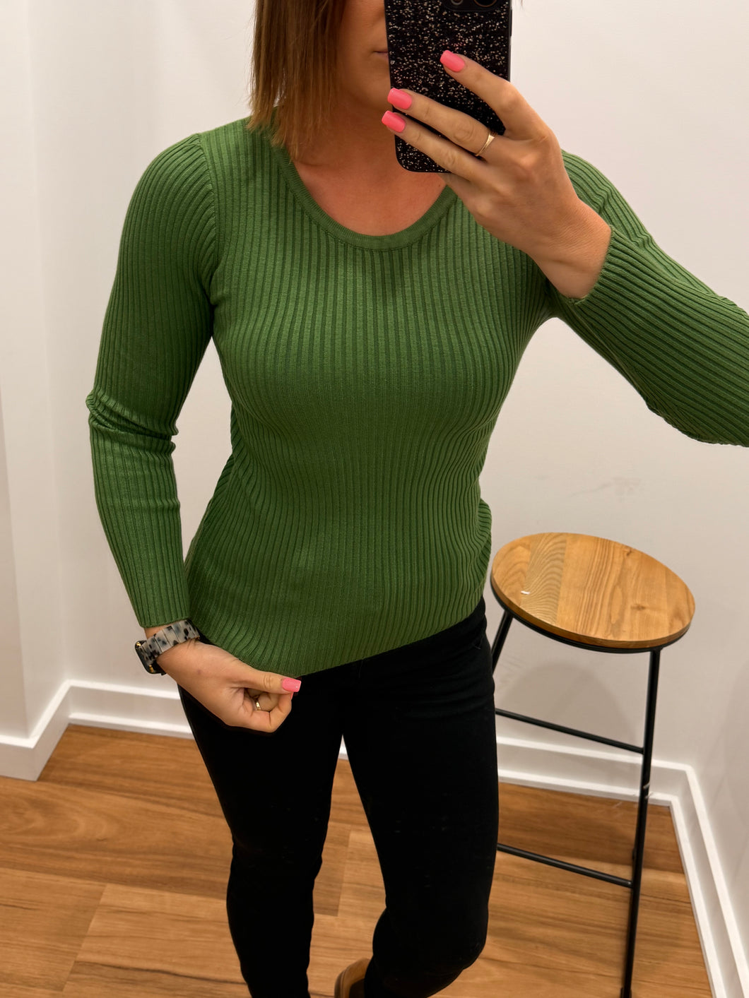 Basic Rib Knit - Green