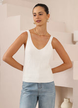 Load image into Gallery viewer, Karly Knit Singlet - White
