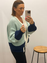 Load image into Gallery viewer, Dextra Cardi - Navy/Sage
