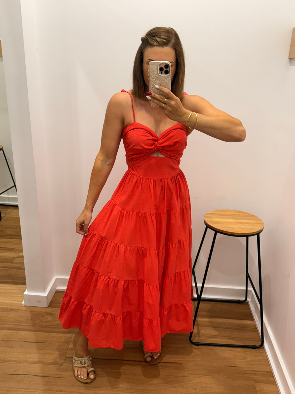 Riverina Dress -Red