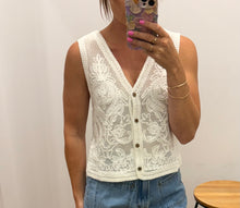 Load image into Gallery viewer, Elizah Crochet Vest - White
