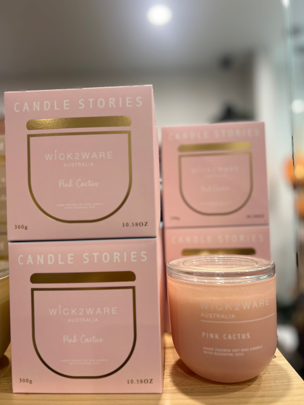 Pink Cactus Candle