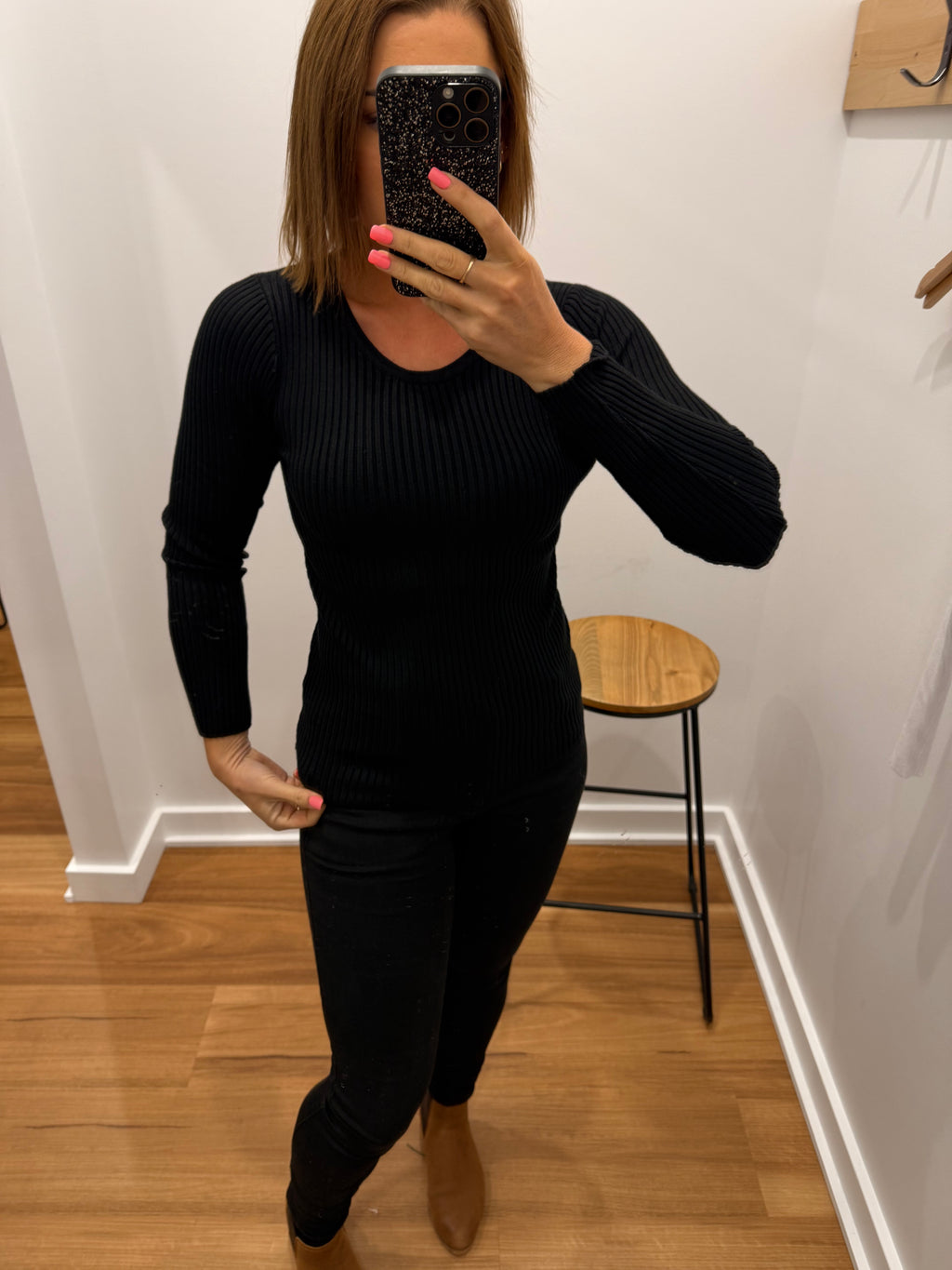 Basic Rib Knit - Black