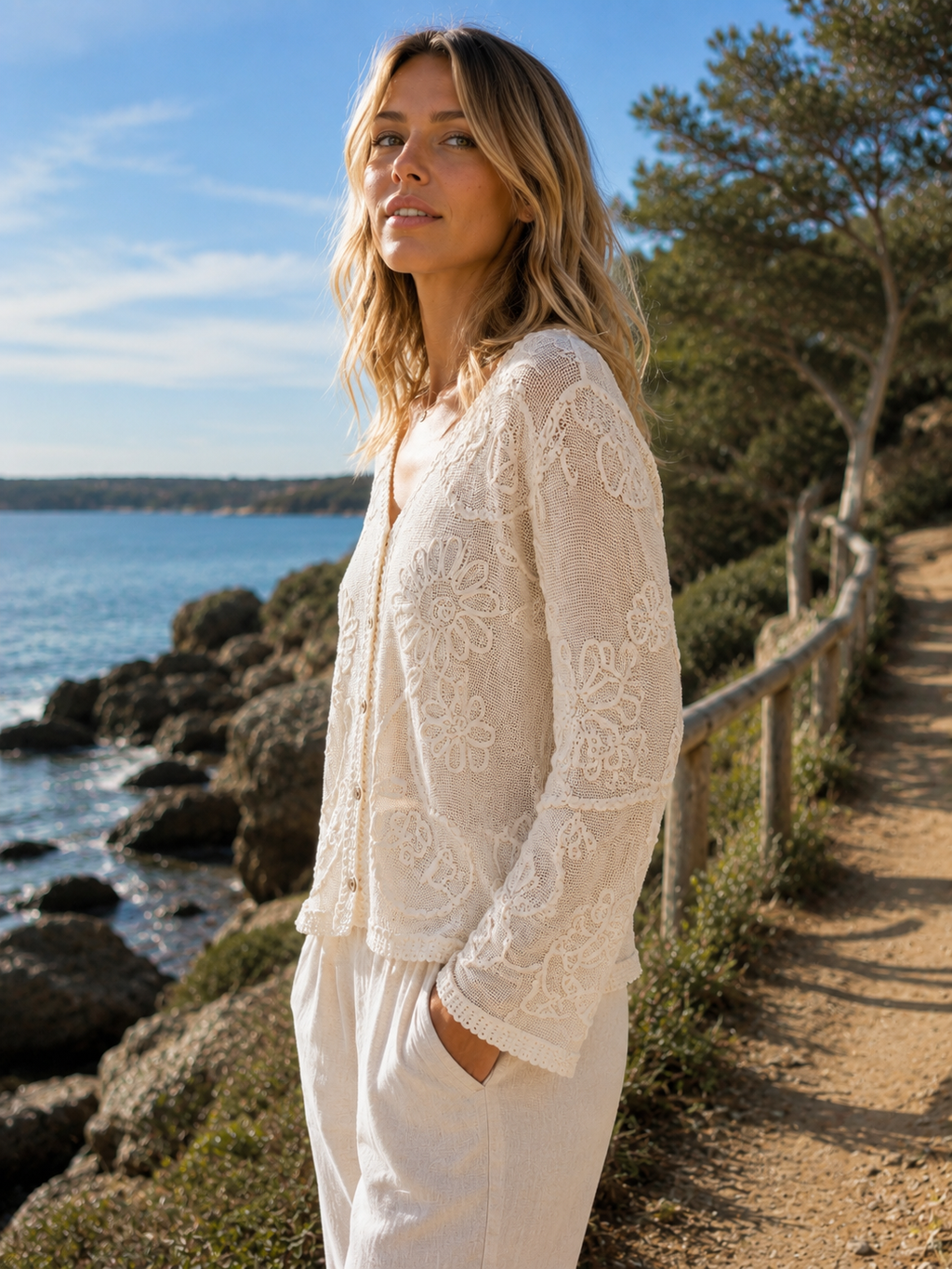 Floweret Top - Natural