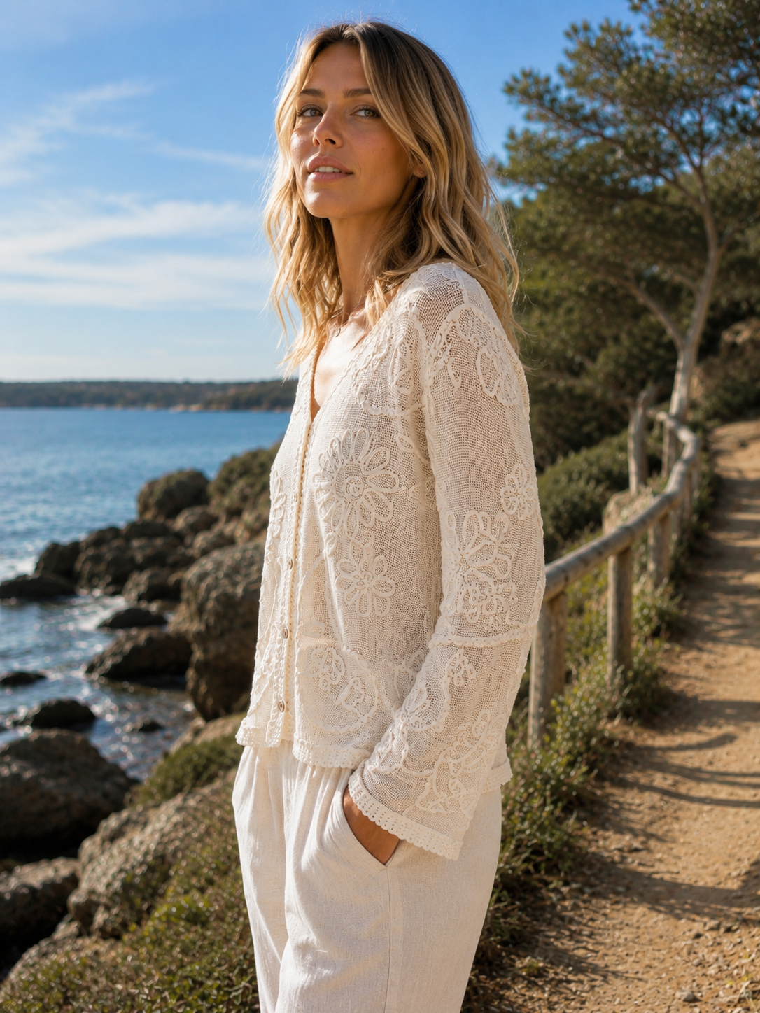 Floweret Top - Natural