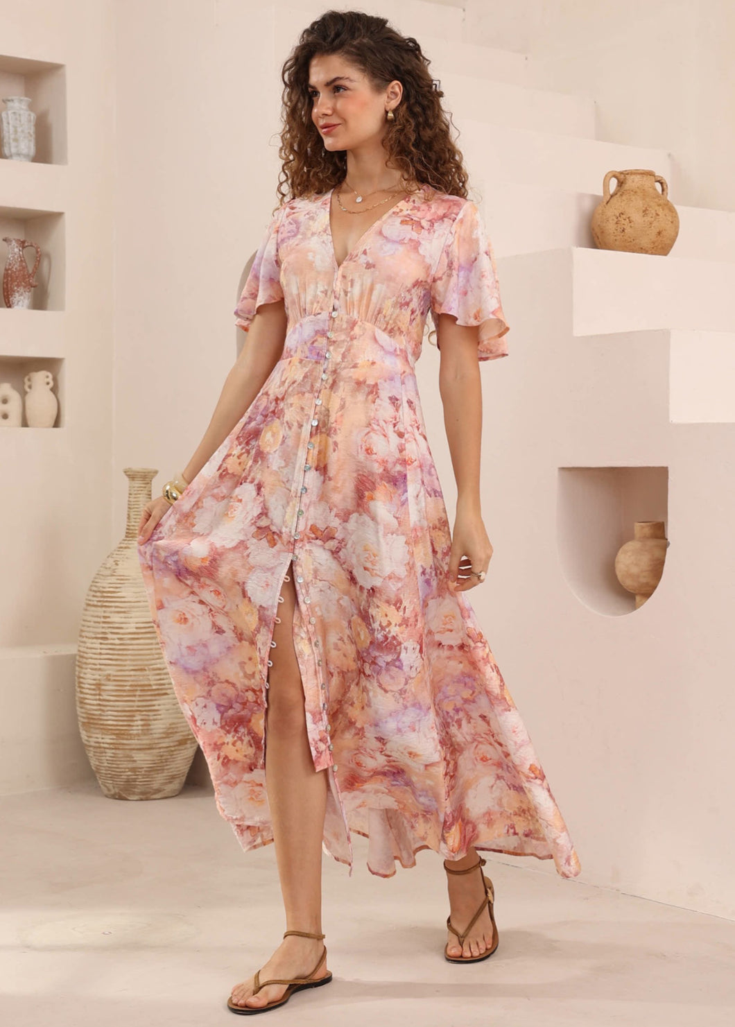 Pastel Garden Maxi Dress