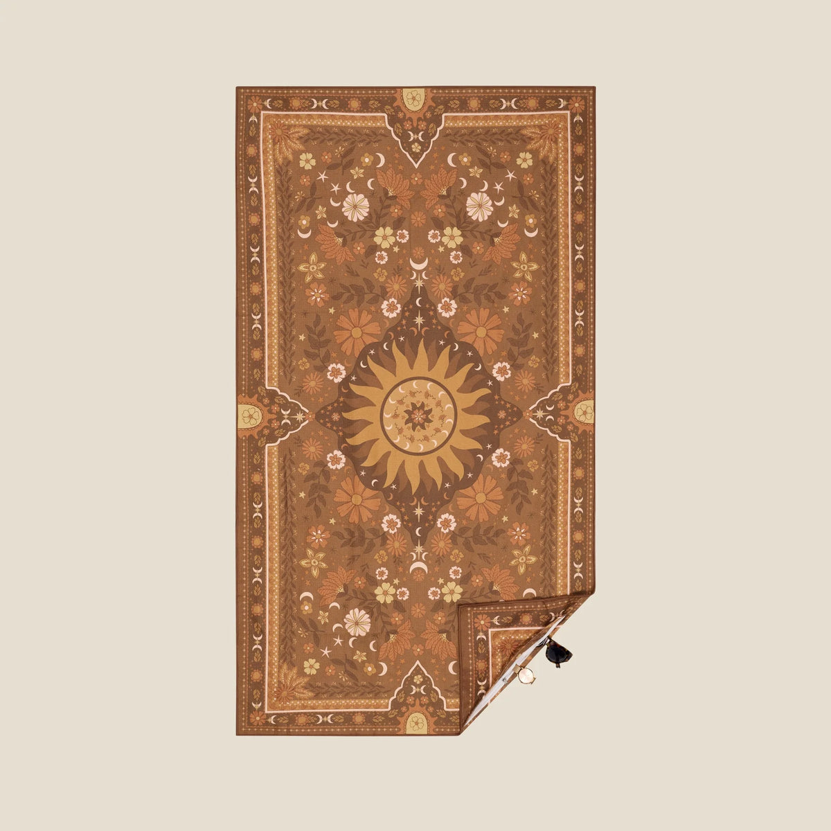 Boho Sun Brown Sand Free beach Towel