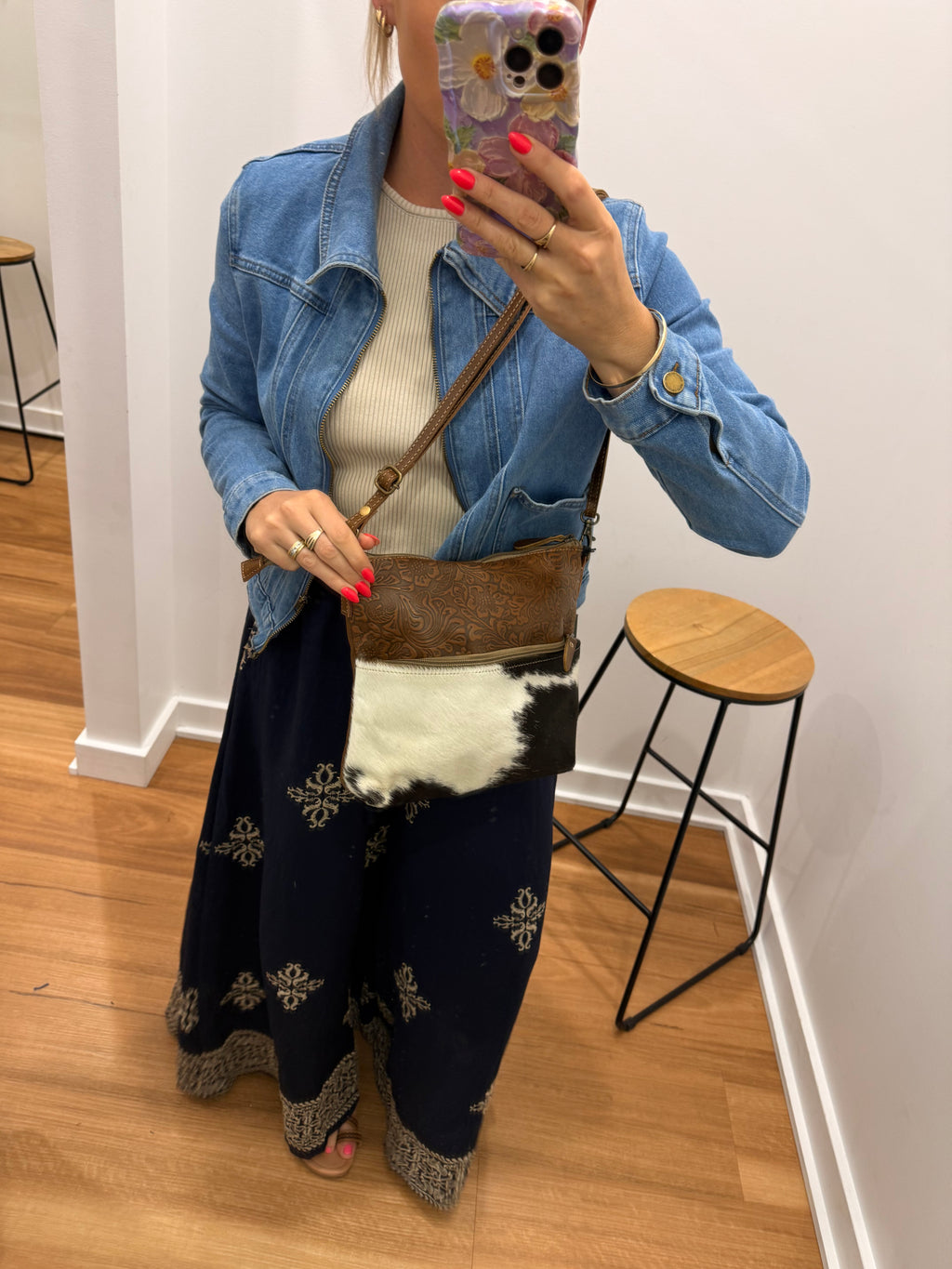 Engraved Crossbody Bag