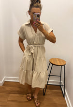 Load image into Gallery viewer, Casen Dress Stripe - Natural
