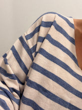 Load image into Gallery viewer, Faye Stripe Top  Navy/Blush
