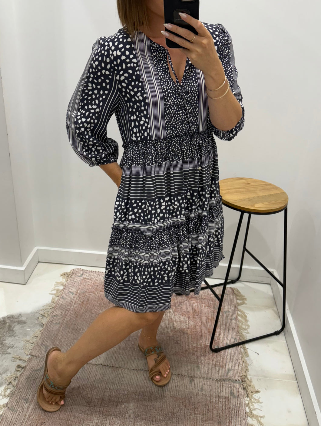 Tamzin Dress - Navy
