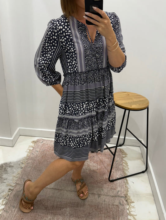 Tamzin Dress - Navy